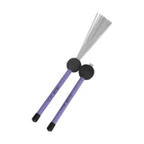 Maxbell Retractable Drum Brushes Professional Durable for Drum Kits Acoustic Drummer Violet 3.8x3.8x36cm