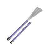 Maxbell Retractable Drum Brushes Professional Durable for Drum Kits Acoustic Drummer Violet 1.8x1.5x36cm