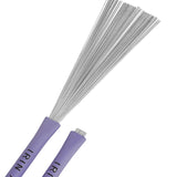 Maxbell Retractable Drum Brushes Professional Durable for Drum Kits Acoustic Drummer Violet 1.8x1.5x36cm