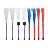 Maxbell 8x Retractable Drum Brushes Durable for Acoustic Drummer Beginner Practicing