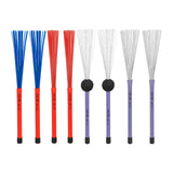 Maxbell 8x Retractable Drum Brushes Durable for Acoustic Drummer Beginner Practicing