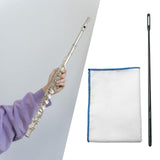 Maxbell Cleaning Rod and Cloth Polishing Cloth Flute Cleaning Set Musicians Teachers