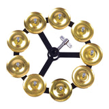 Maxbell Drum Cymbals Hi Hat Tambourine Bells Mountable Durable Percussion Instrument Single Gold