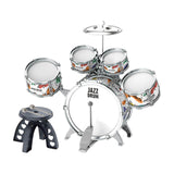 Maxbell Kids Jazz Drum Set Music Enlightenment Development Toy Cymbal Bass Drum Kits Style B
