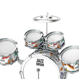 Maxbell Kids Jazz Drum Set Music Enlightenment Development Toy Cymbal Bass Drum Kits Style B