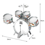 Maxbell Kids Jazz Drum Set Music Enlightenment Development Toy Cymbal Bass Drum Kits Style B