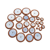 Maxbell 25Pcs Sax Leather Pads Replacements for Alto Saxophone Sax Accessory Players