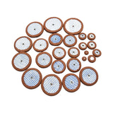 Maxbell 25Pcs Sax Leather Pads Replacements for Alto Saxophone Sax Accessory Players