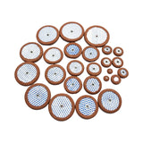 Maxbell 25Pcs Sax Leather Pads Replacements for Alto Saxophone Sax Accessory Players