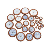 Maxbell 25Pcs Sax Leather Pads Replacements for Alto Saxophone Sax Accessory Players