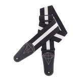 Maxbell Bass Guitar Strap Durable for Bass Guitars Electric Guitar Classical Guitars Black White