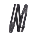 Maxbell Bass Guitar Strap Durable for Bass Guitars Electric Guitar Classical Guitars Black White