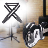 Maxbell Bass Guitar Strap Durable for Bass Guitars Electric Guitar Classical Guitars Black White
