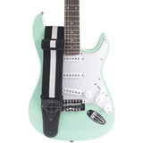 Maxbell Bass Guitar Strap Durable for Bass Guitars Electric Guitar Classical Guitars Black White