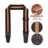 Maxbell Bass Guitar Strap Durable for Bass Guitars Electric Guitar Classical Guitars Black Brown