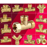 Maxbell 1/2'' Female Male 3 Way Tube Hose Coupler Connector Joint Fitting Type B