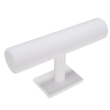 Max T-bar Jewelry Bracelet Bangle Watch Display Stand Holder White Velvet