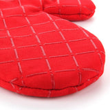 Maxbell Kitchen Heat Insulation Microwave Oven Mitts Oven Gloves for Cooking Red