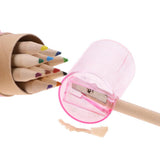 Max 5Pcs 12 Colored Pencil with Container Sharpener Child Writing Card Pink Tube