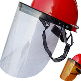 Max Head-mounted Clear Face Shield on Universal Safety Helmet 4mm