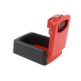 Max Key Storage Lock Box 4-Digit Combination Lock Box Wall Mounted  Red