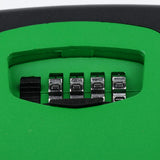 Max Key Storage Lock Box 4-Digit Combination Lock Box Wall Mounted  Green