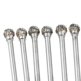 Max 10 Pieces 6mm Tungsten Carbide Burrs Rotary Point Burrs Grinder Shank Bits