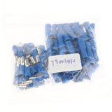 Max 100 Pieces Insulated Wire Terminals Wire Crimp Connector Blue