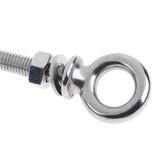 Max Stainless Steel Long Lifting Eye Bolt with Nut and Washer M8 80mm