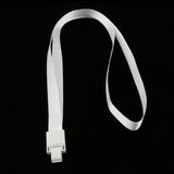 Maxbell 5 Pieces  ID Card Holder Lanyard Straps Keychain Badge ID Neck Holders White