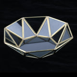 Max Metal Glass Jewelry Display Tray Cosmetic Organizer Snack Dessert Fruit Tray