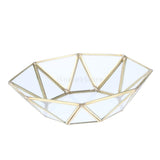 Max Metal Glass Jewelry Display Tray Cosmetic Organizer Snack Dessert Fruit Tray