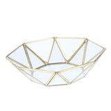 Max Metal Glass Jewelry Display Tray Cosmetic Organizer Snack Dessert Fruit Tray