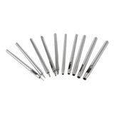 Max 10 Pieces Carbon Steel Hollow Punch Set Leather Hole Punch Puncher 0.5-5mm