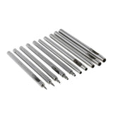 Max 10 Pieces Carbon Steel Hollow Punch Set Leather Hole Punch Puncher 0.5-5mm