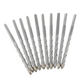 Max 10 Pieces Twist Drill Bits Tungsten Carbide Tile&Glass Spear Head Bits 6mm