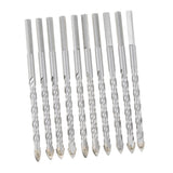 Max 10 Pieces Twist Drill Bits Tungsten Carbide Tile&Glass Spear Head Bits 6mm