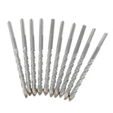 Max 10 Pieces Twist Drill Bits Tungsten Carbide Tile&Glass Spear Head Bits 6mm