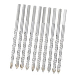 Max 10 Pieces Twist Drill Bits Tungsten Carbide Tile&Glass Spear Head Bits 6mm