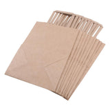 Max 10 Brown Kraft Paper Bags Food Carrier Takeaway with Handles 205*140*275 mm