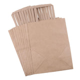 Max 10 Brown Kraft Paper Bags Food Carrier Takeaway with Handles 205*140*275 mm