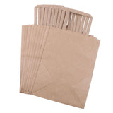 Max 10 Brown Kraft Paper Bags Food Carrier Takeaway with Handles 205*140*275 mm