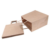 Max 10 Brown Kraft Paper Bags Food Carrier Takeaway with Handles 280*150*280 mm