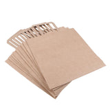 Max 10 Brown Kraft Paper Bags Food Carrier Takeaway with Handles 280*150*280 mm