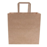 Max 10 Brown Kraft Paper Bags Food Carrier Takeaway with Handles 280*150*280 mm
