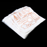 Max 100 Pcs Plastic Food Packing Bags Unwaxed Oilproof Takeout Take-away 25x33cm