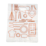 Max 100 Pcs Plastic Food Packing Bags Unwaxed Oilproof Takeout Take-away 25x33cm