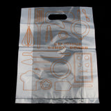 Max 100 Pcs Plastic Food Packing Bags Unwaxed Oilproof Takeout Take-away 25x33cm