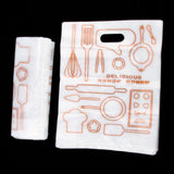 Max 100 Pcs Plastic Food Packing Bags Unwaxed Oilproof Takeout Take-away 25x33cm