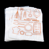 Max 100 Pcs Plastic Food Packing Bags Unwaxed Oilproof Takeout Take-away 25x33cm